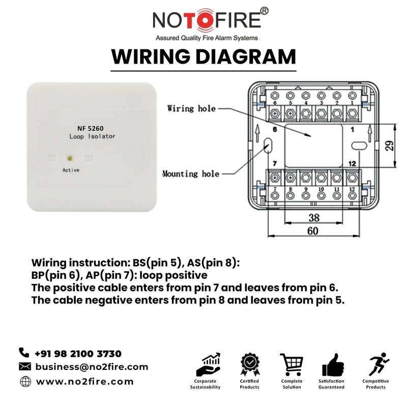 Notofire Addressable Loop Isolator- NF5260