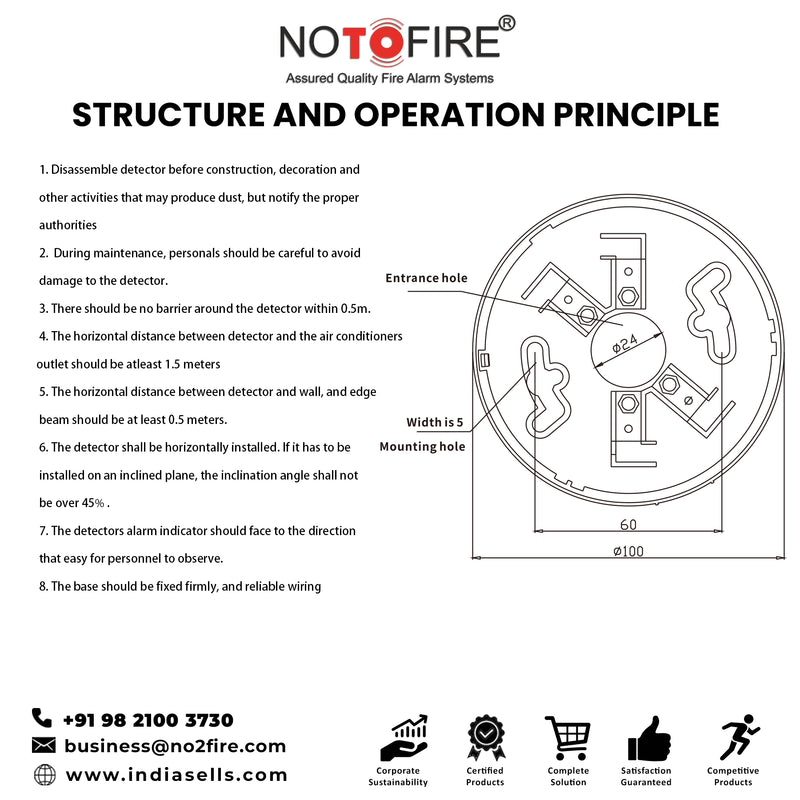 Notofire Addressable Combination Heat and Smoke Detector