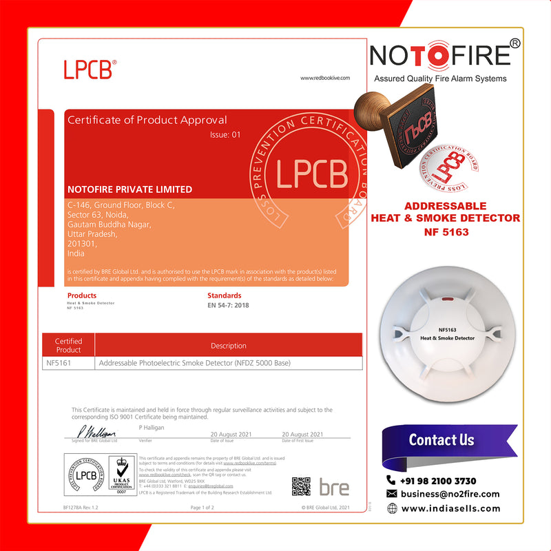 Notofire Addressable Combination Heat and Smoke Detector