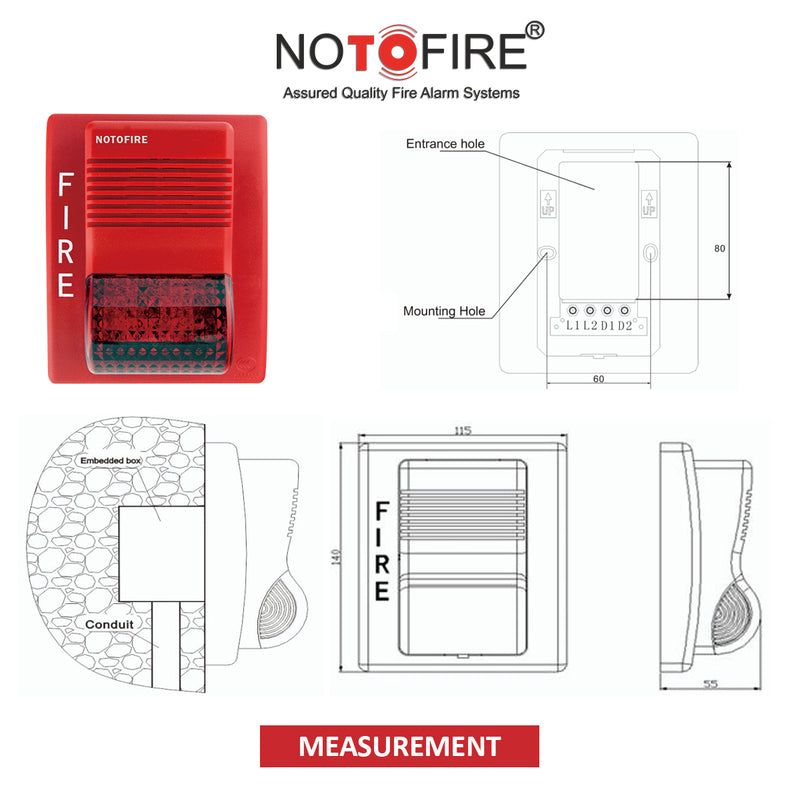 Notofire Addressable Sounder Strobe